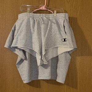 Champion Light Gray Casual Shirt & Shorts Set